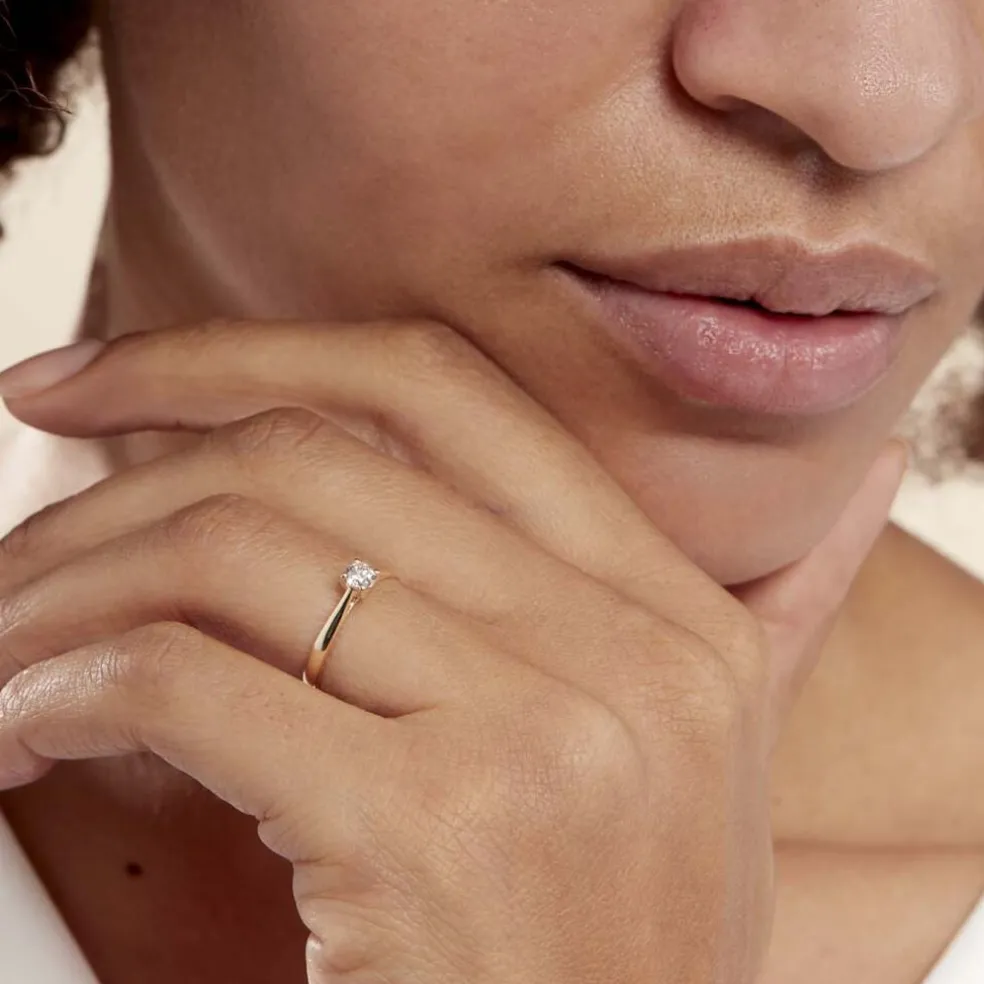 Bague Solitaire Victoria Or Jaune Diamant