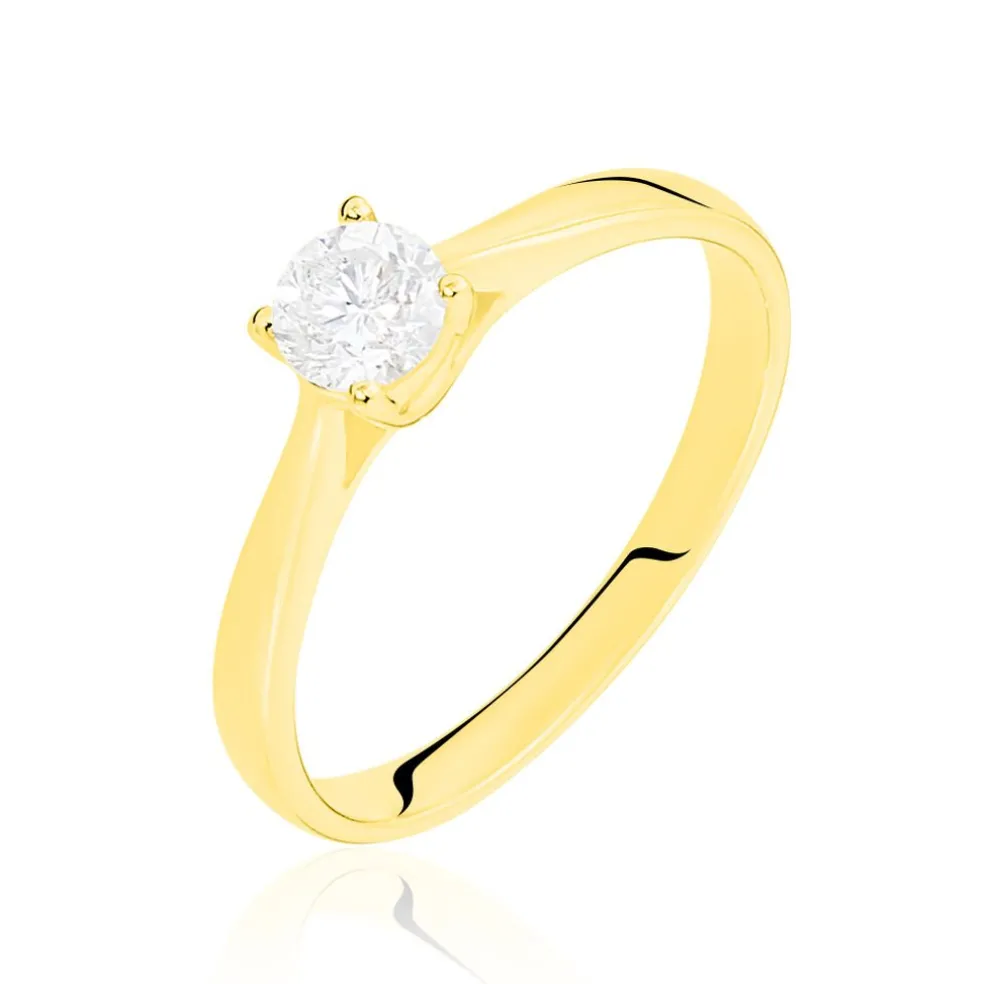 Bague Solitaire Victoria Or Jaune Diamant