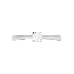 Bague Solitaire Victoria Or Blanc Diamant