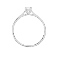 Bague Solitaire Victoria Or Blanc Diamant