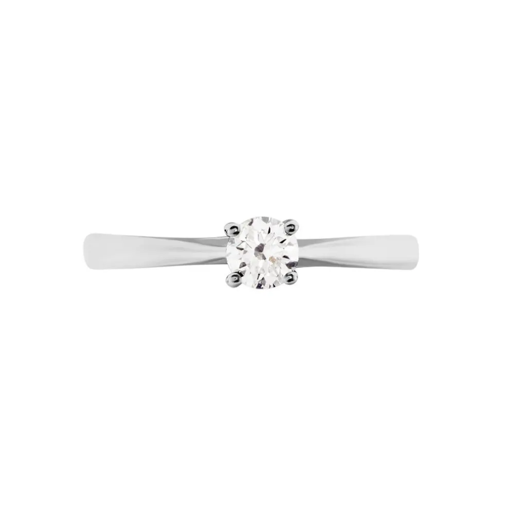 Bague Solitaire Victoria Platine Blanc Diamant