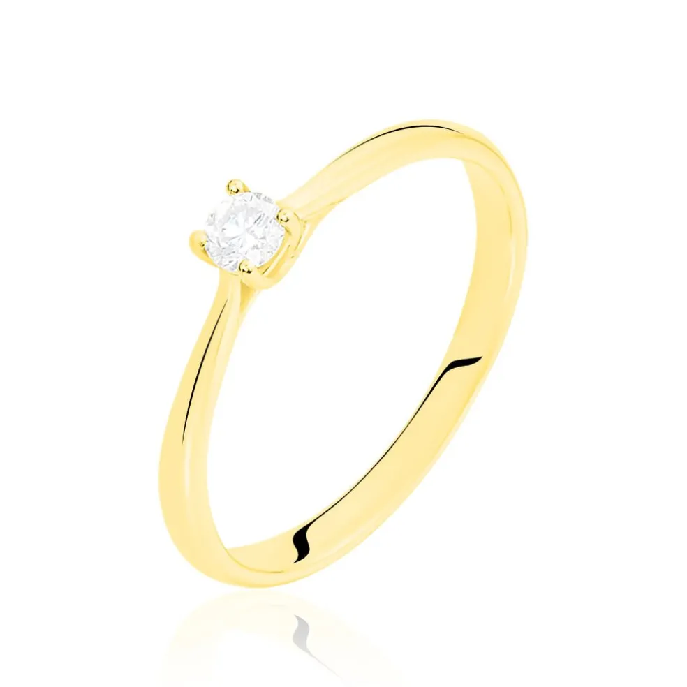 Bague Solitaire Victoria Or Jaune Diamant