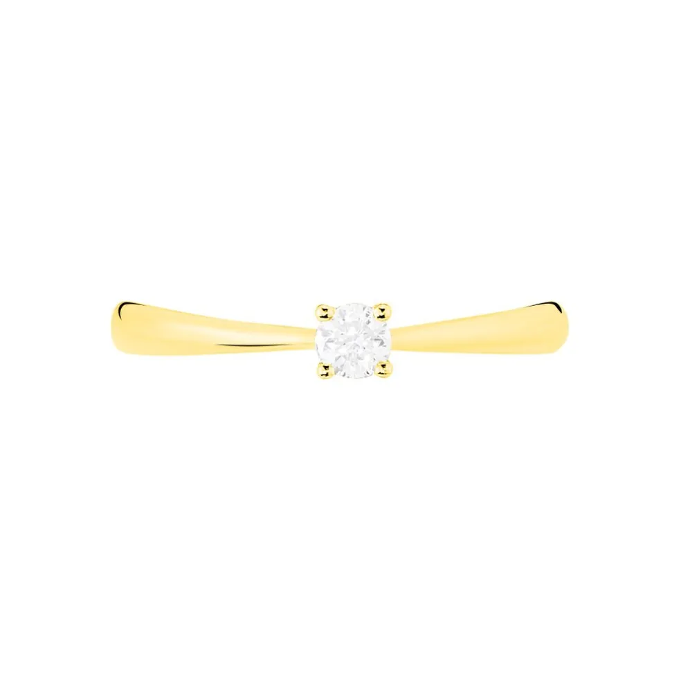 Bague Solitaire Victoria Or Jaune Diamant