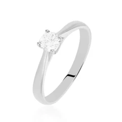 Bague Solitaire Victoria Or Blanc Diamant
