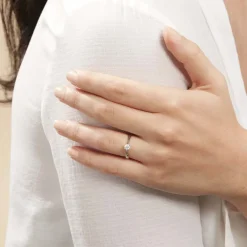 Bague Solitaire Victoria Or Blanc Diamant