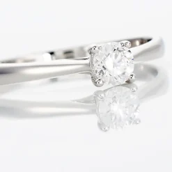 Bague Solitaire Victoria Or Blanc Diamant
