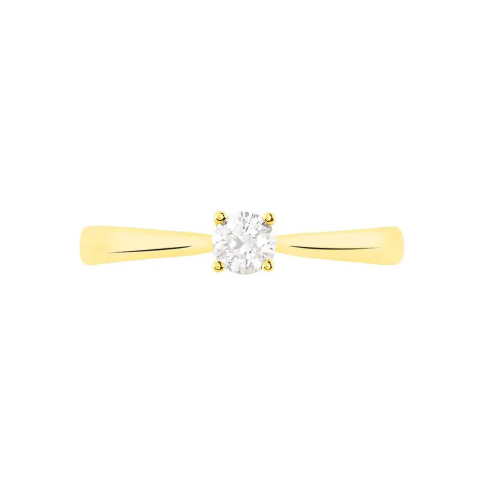 Bague Solitaire Victoria Or Jaune Diamant