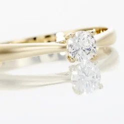 Bague Solitaire Victoria Or Jaune Diamant