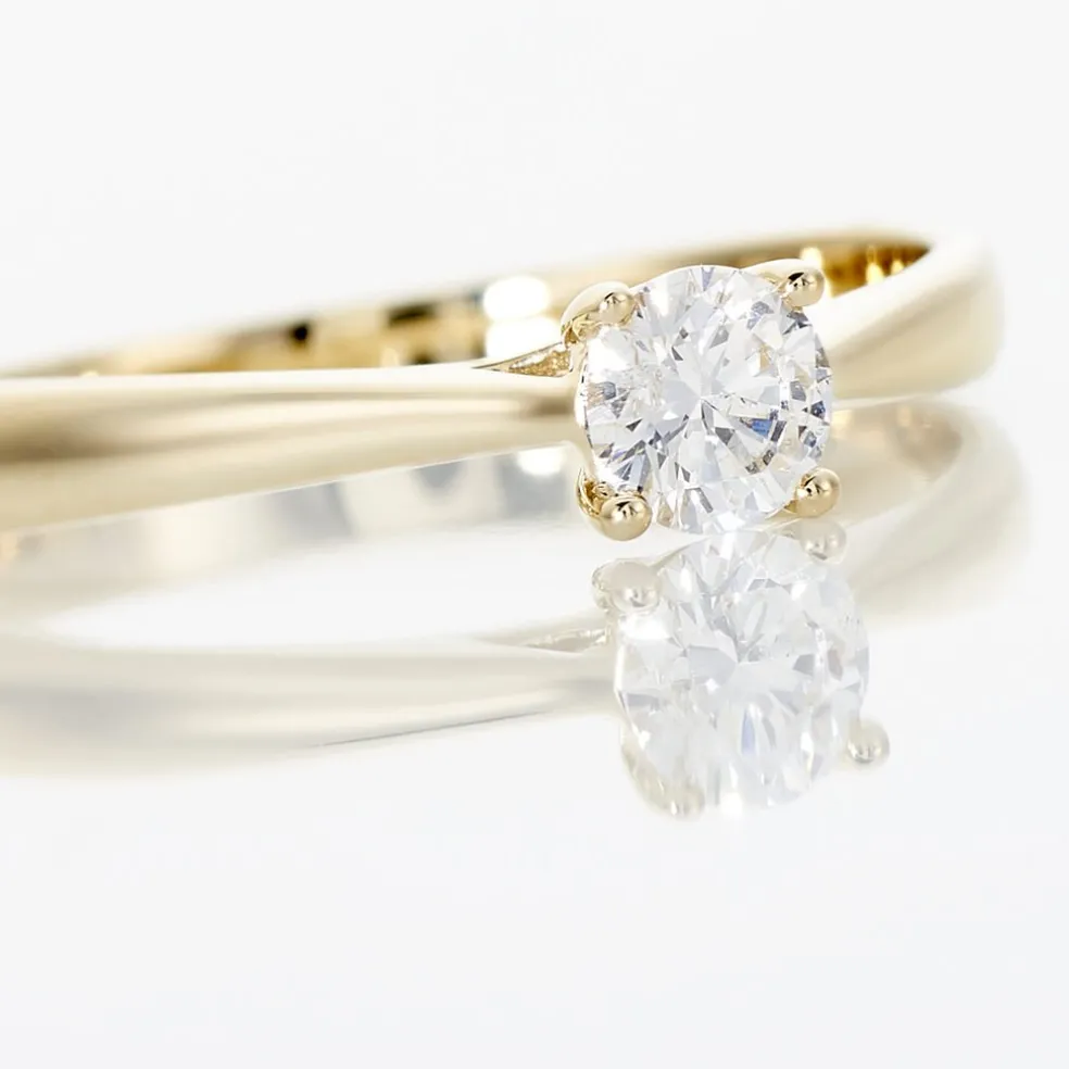 Bague Solitaire Victoria Or Jaune Diamant