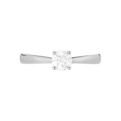 Bague Solitaire Victoria Or Blanc Diamant