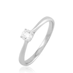 Bague Solitaire Victoria Or Blanc Diamant