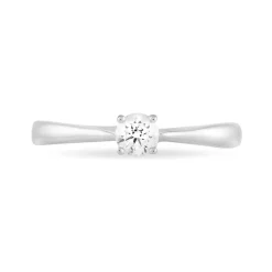 Bague Solitaire Victoria Or Blanc Diamant