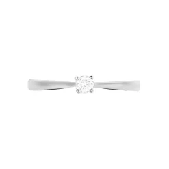 Bague Solitaire Victoria Or Blanc Diamant