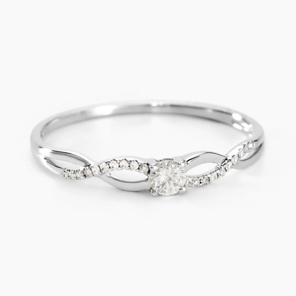 Bague Solitaire Vilma Or Blanc Diamant