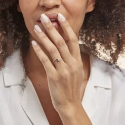 Bague Solitaire Vrille Or Blanc Diamant