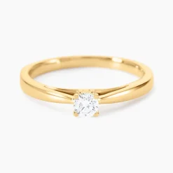 Bague Soltaire Iris Or Jaune Diamant