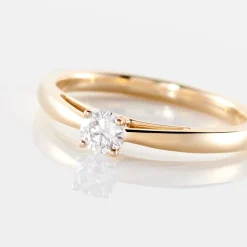 Bague Soltaire Iris Or Jaune Diamant