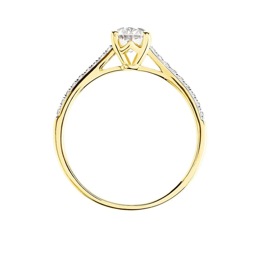 Bague Sorley Or Jaune Oxyde De Zirconium