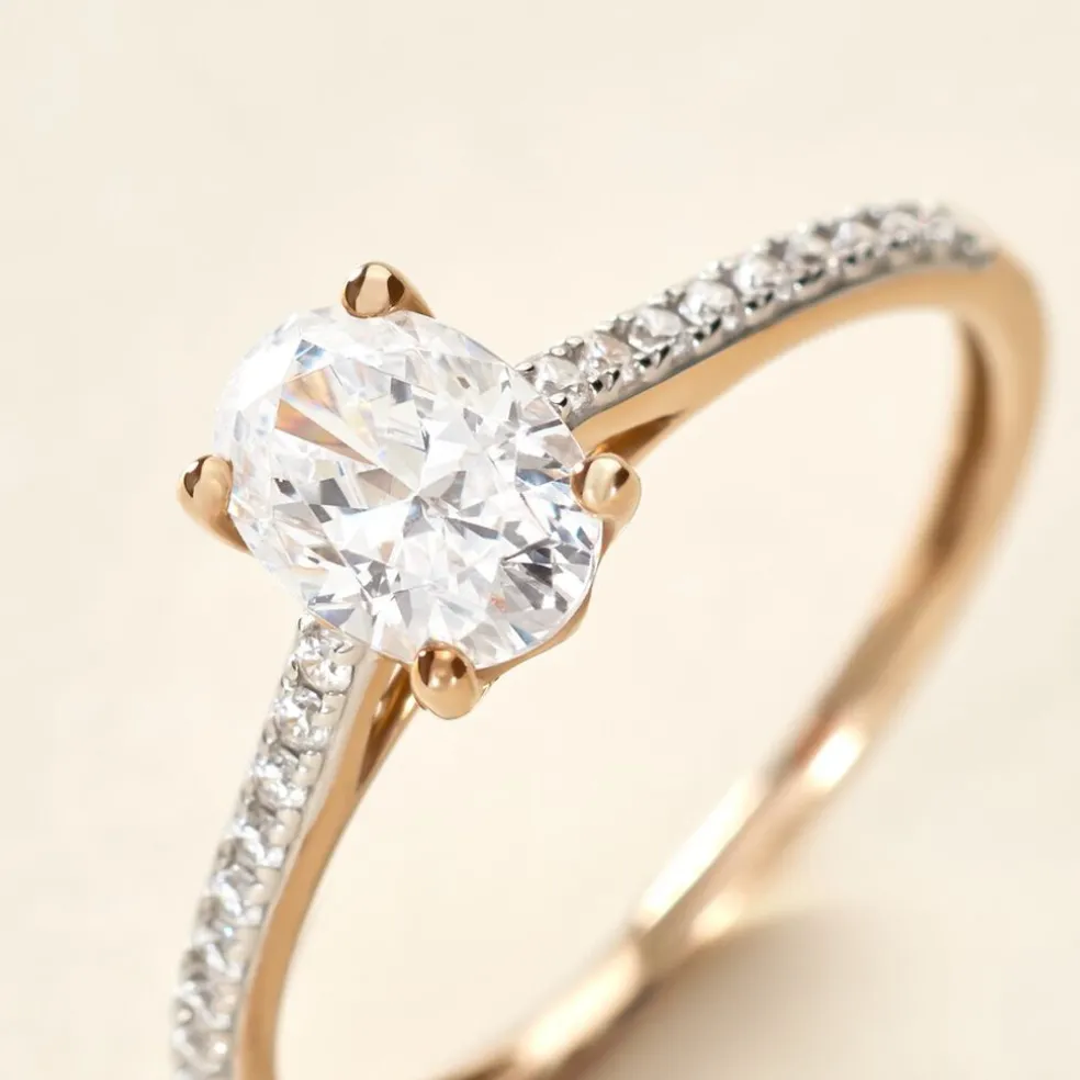 Bague Sorley Or Jaune Oxyde De Zirconium