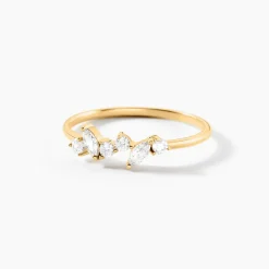 Bague Sparkle Or Jaune Oxyde De Zirconium