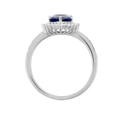 Bague Sphinx Argent Blanc Pierre Et Oxyde De Zirconium