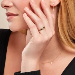 Bague Stellar Or Jaune Oxyde De Zirconium