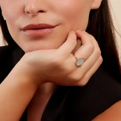 Bague Tahina Or Jaune Nacre Diamant