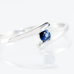 Bague Tamyra Or Blanc Saphir