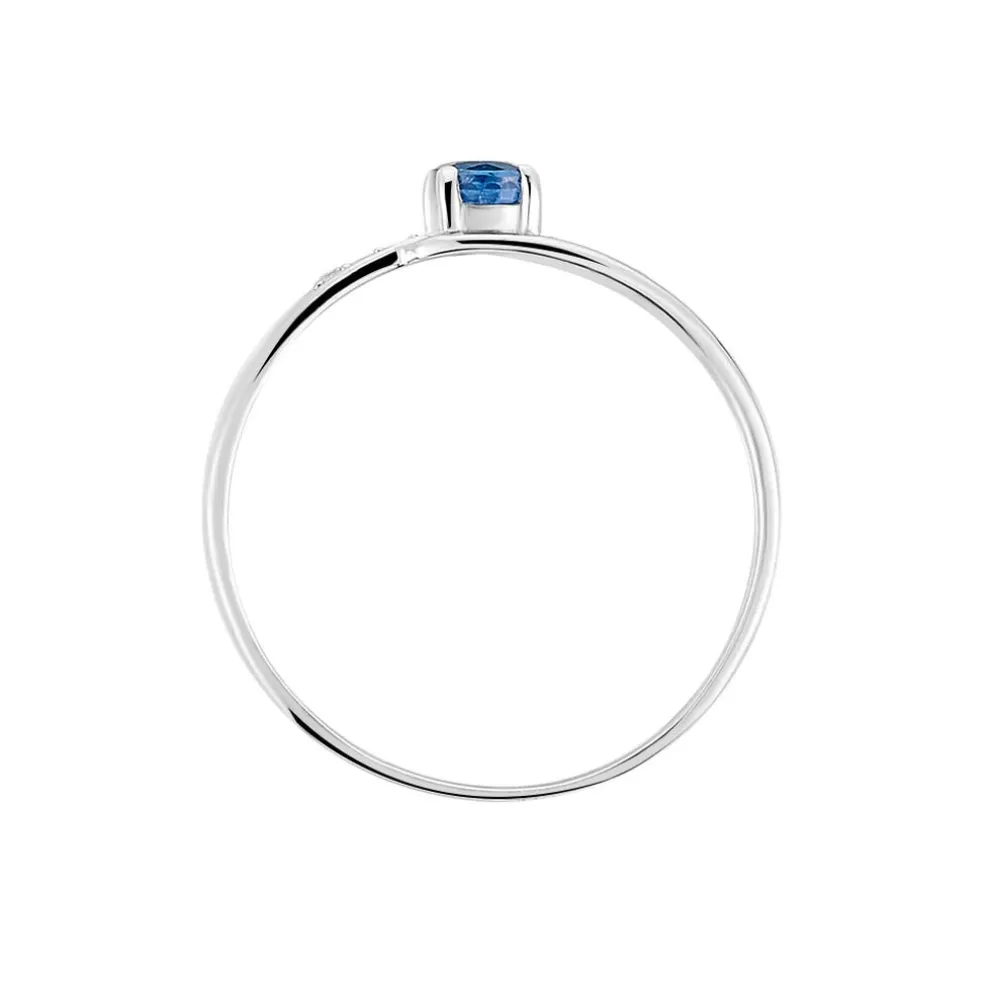Bague Tanissia Or Blanc Saphir Et Diamant
