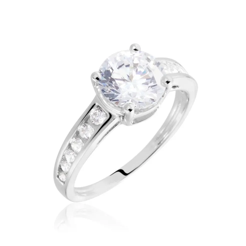 Bague Tatjana Or Blanc Oxyde De Zirconium