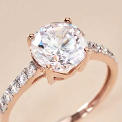 Bague Terese Or Rose Oxyde De Zirconium