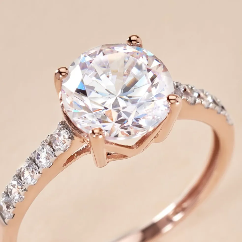 Bague Terese Or Rose Oxyde De Zirconium