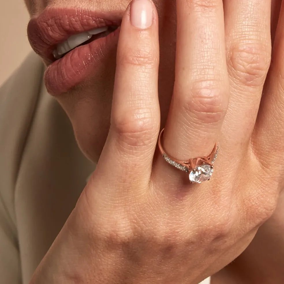 Bague Terese Or Rose Oxyde De Zirconium