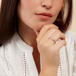 Bague Thara Argent Blanc Oxyde De Zirconium