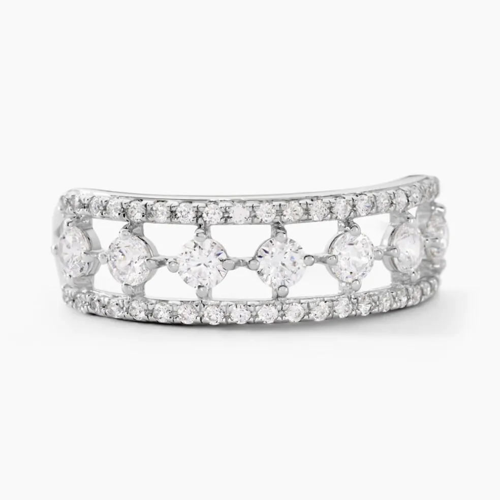 Bague The Crown Or Blanc Oxyde De Zirconium