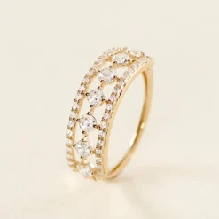 Bague The Crown Or Jaune Oxyde De Zirconium