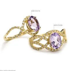 Bague Tina Or Blanc Emeraude Et Diamant