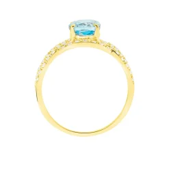 Bague Tina Or Jaune Topaze Et Oxyde De Zirconium