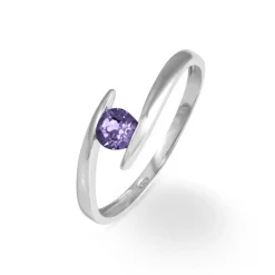 Bague Tiphaine Or Blanc Amethyste