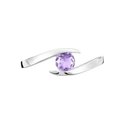 Bague Tiphaine Or Blanc Amethyste