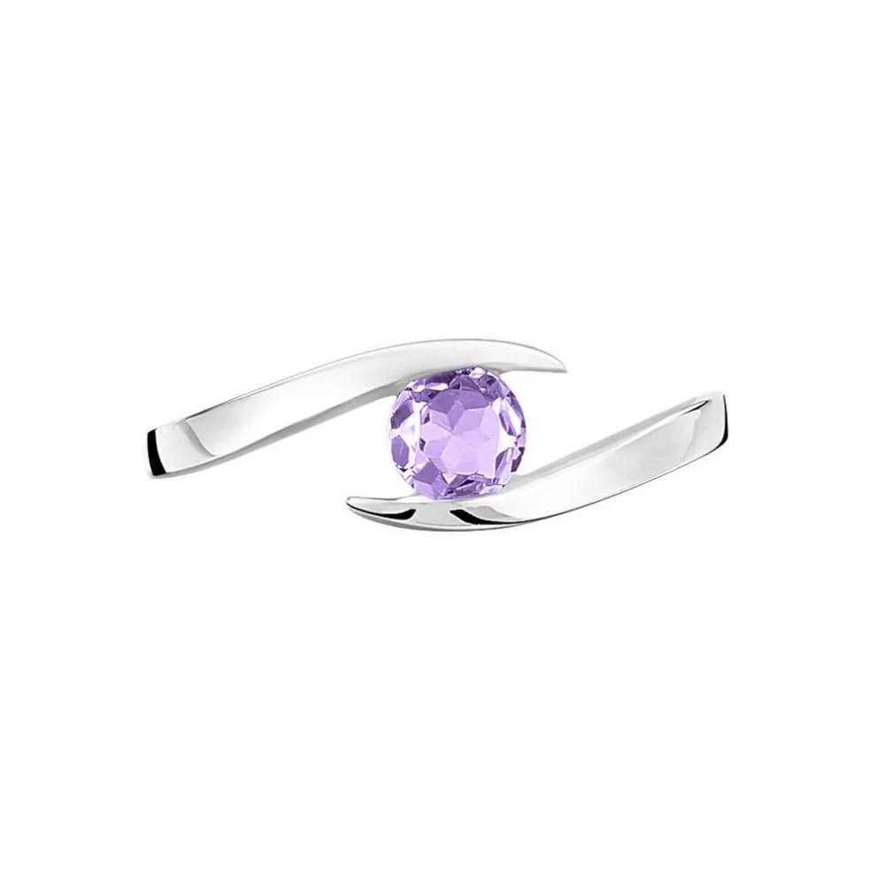 Bague Tiphaine Or Blanc Amethyste