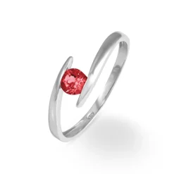 Bague Tiphaine Or Blanc Rubis