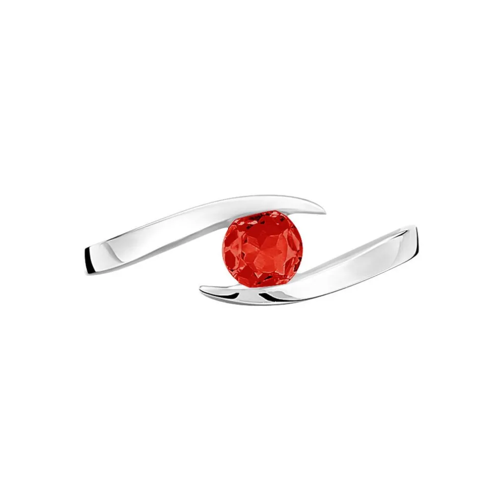 Bague Tiphaine Or Blanc Rubis