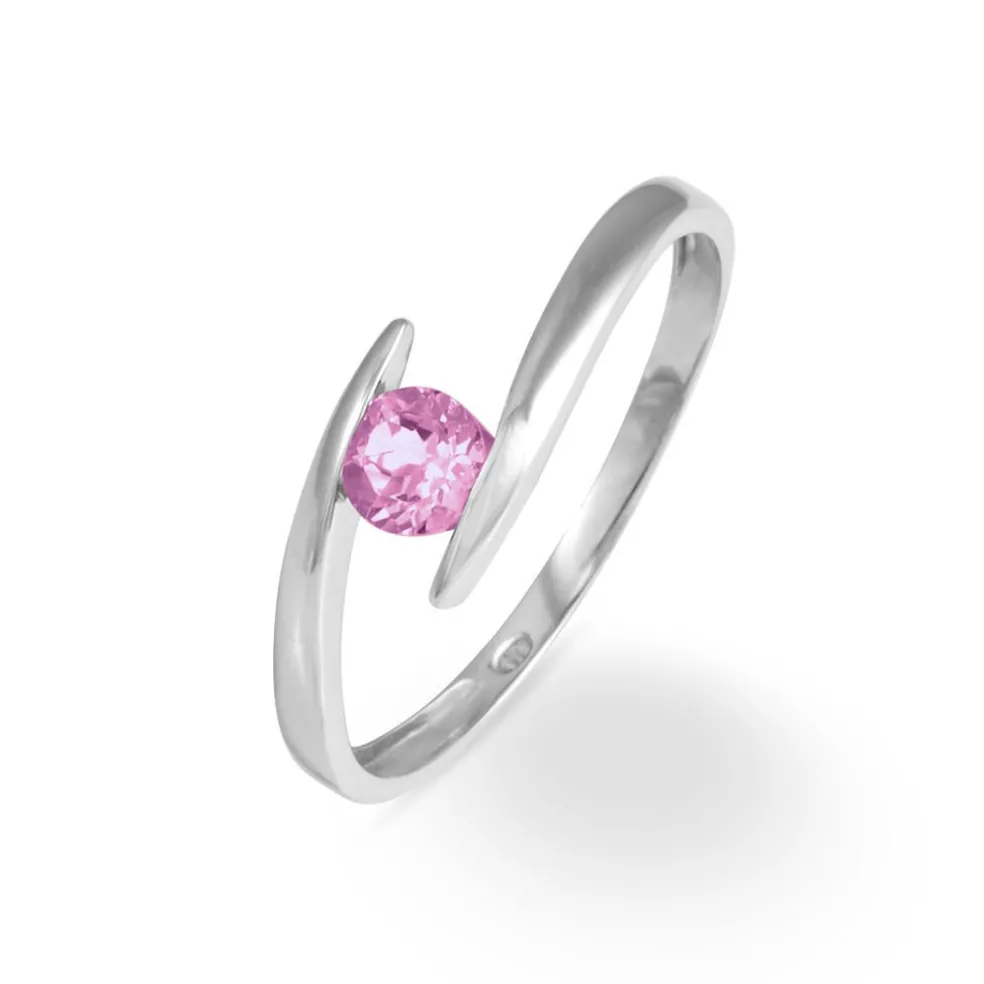 Bague Tiphaine Or Blanc Saphir