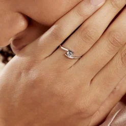 Bague Tiphaine Or Blanc Topaze