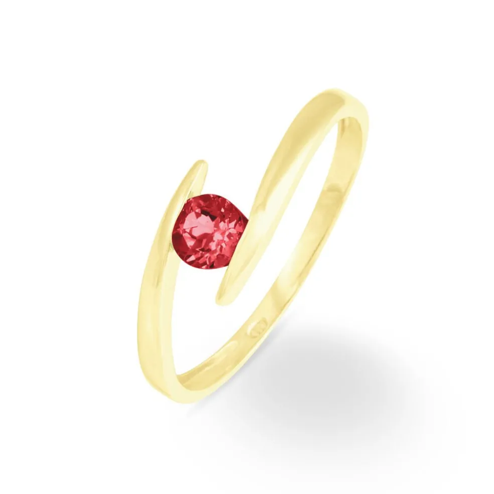 Bague Tiphaine Or Jaune Rubis