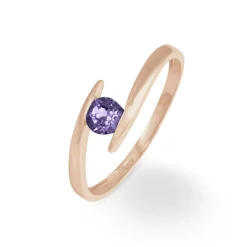 Bague Tiphaine Or Rose Amethyste