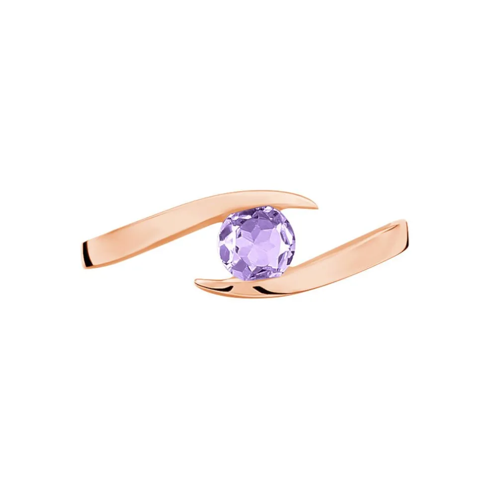 Bague Tiphaine Or Rose Amethyste