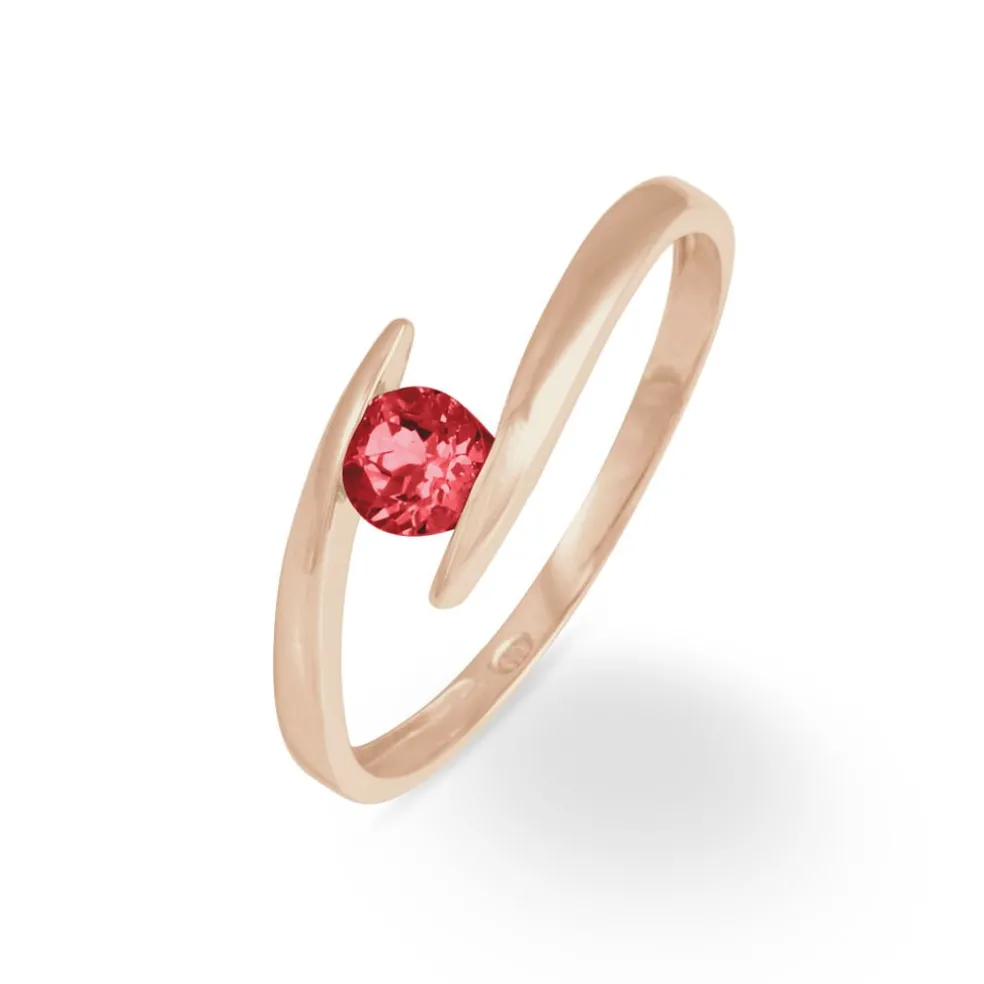 Bague Tiphaine Or Rose Rubis
