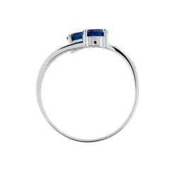 Bague Toi Et Moi Or Blanc Saphir Et Diamant